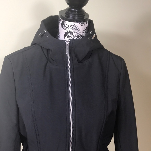 Michael Kors Hooded Soft Coat 🧥 Black W AUTHENTIC - Picture 2 of 8